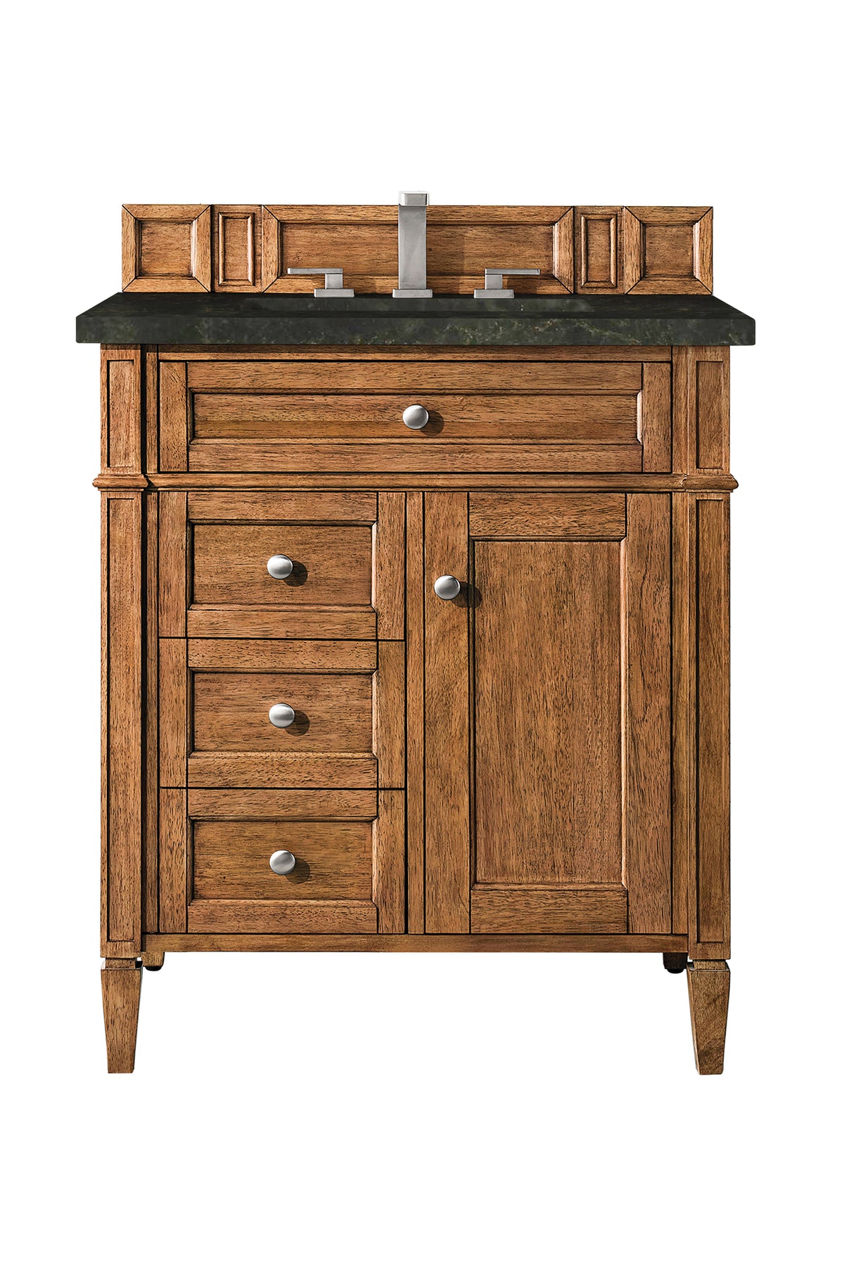 James Martin Vanities Brittany 30" Saddle Brown Single Vanity With 3 CM Phantome Eclos Top