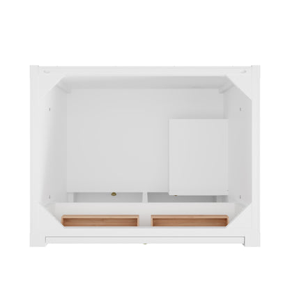 James Martin Vanities Bellshire 30" Bright White Single Vanity With 3 CM Eternal Jasmine Pearl Silestone Top