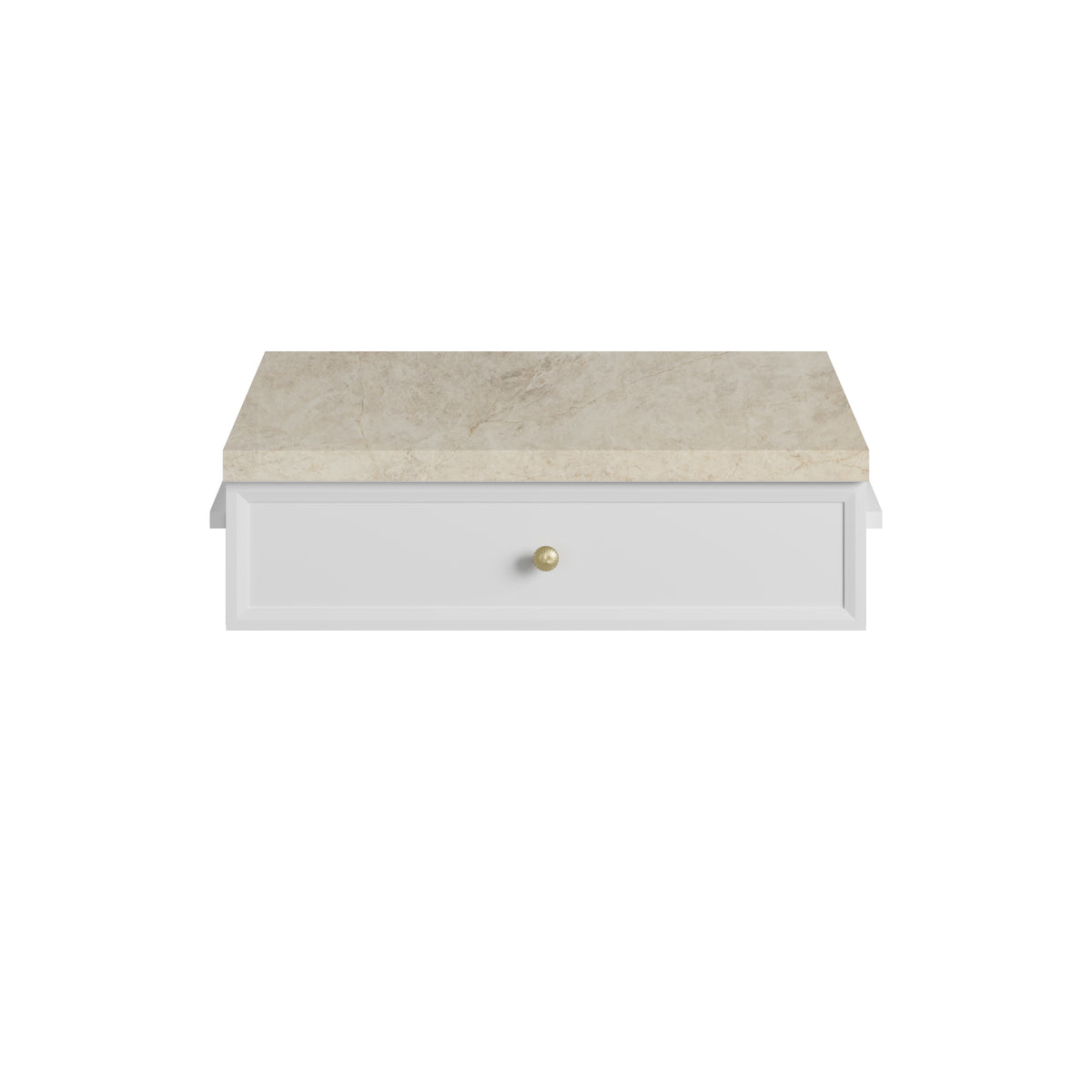 James Martin Vanities Bellshire 24" Bright White Drawer Unit With 3cm Tajnar Eclos Top