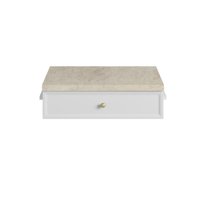 James Martin Vanities Bellshire 24" Bright White Drawer Unit With 3cm Tajnar Eclos Top