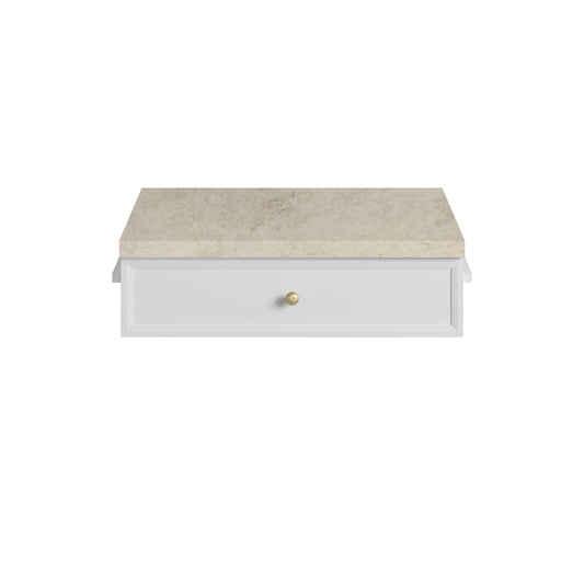 James Martin Vanities Bellshire 24" Bright White Drawer Unit With 3cm Tajnar Eclos Top