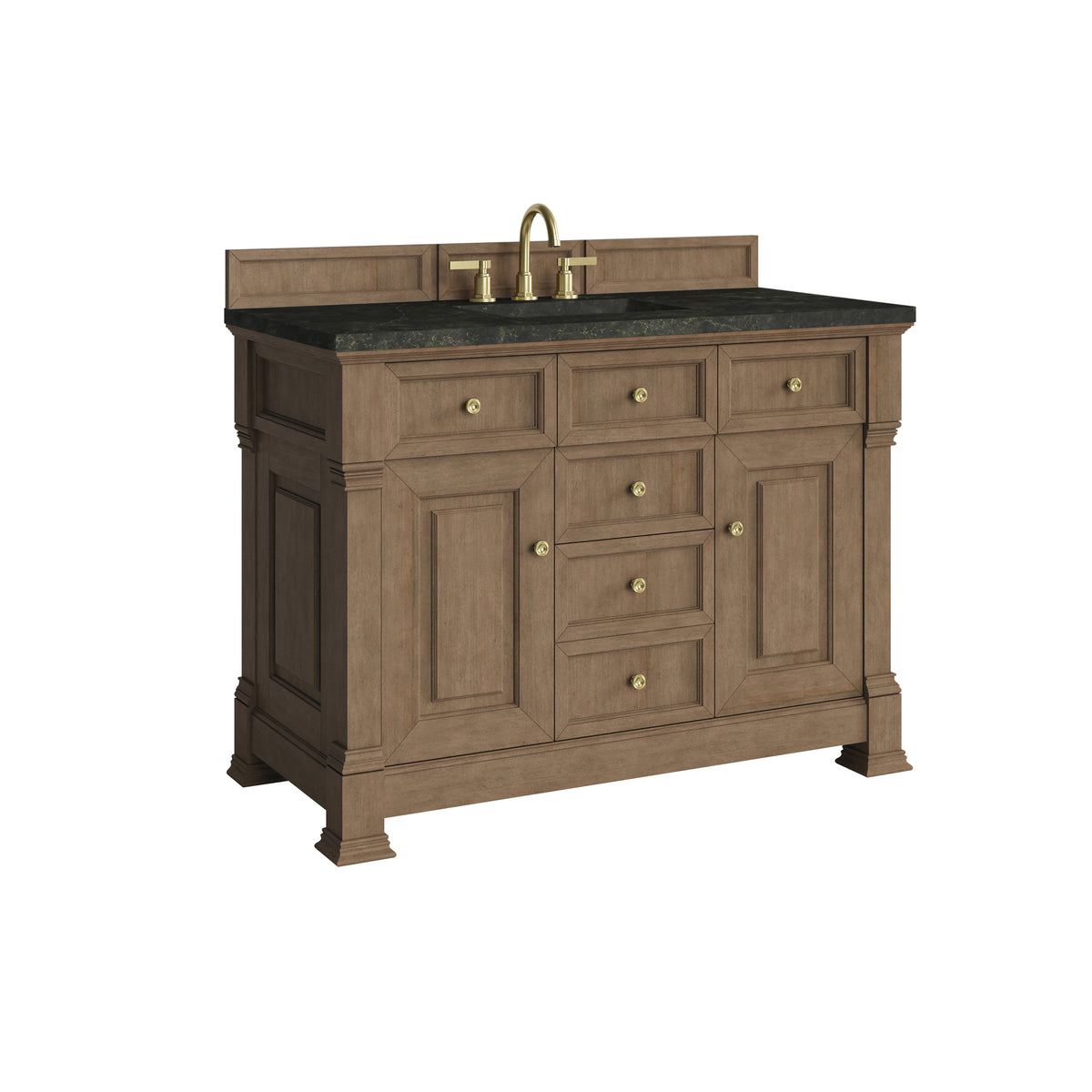 James Martin Vanities Brookfield 48" Pecan Single Vanity With 3 CM Phantome Eclos Top