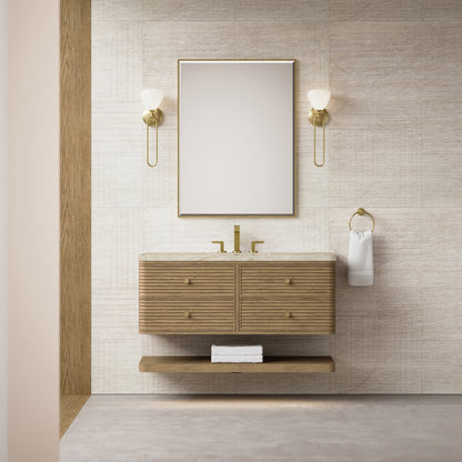 James Martin Vanities Allamari 48" Dune Mist Single Vanity With 3 CM Tajnar Eclos Top and FreePower Wireless Charger