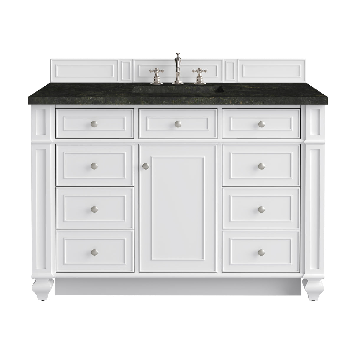 James Martin Vanities Bristol 48" Bright White Single Vanity With 3 CM Phantome Eclos Top