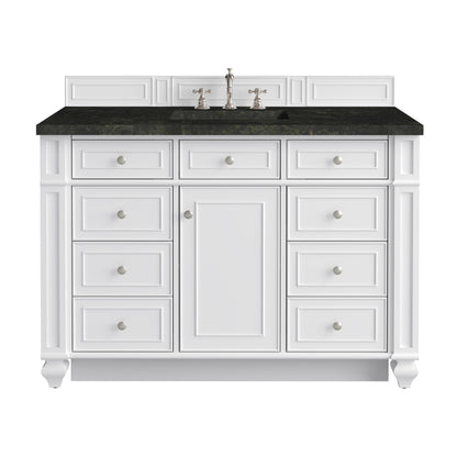 James Martin Vanities Bristol 48" Bright White Single Vanity With 3 CM Phantome Eclos Top