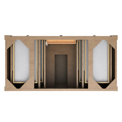 James Martin Vanities Brittany 48" Pecan Single Vanity With 3 CM Victorian Silver Silestone Top and FreePower Wireless Charger