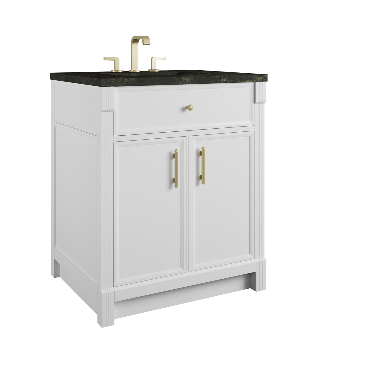 James Martin Vanities Bellshire 30" Bright White Single Vanity With 3 CM Phantome Eclos Top