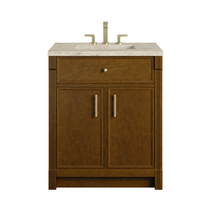 James Martin Vanities Bellshire 30" Honey Oak Single Vanity With 3 CM Tajnar Eclos Top