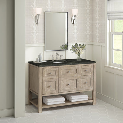 James Martin Vanities Breckenridge 48" Whitewashed Oak Single Vanity With 3cm Phantome Eclos Top