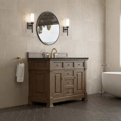 James Martin Vanities Brookfield 48" Pecan Single Vanity With 3 CM Phantome Eclos Top
