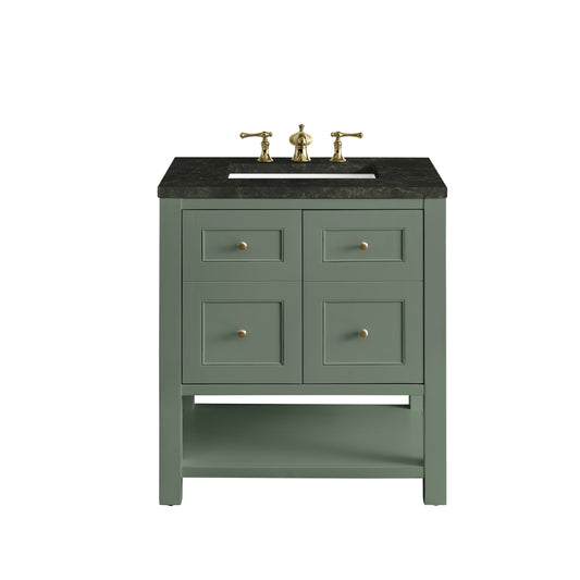 James Martin Vanities Breckenridge 30" Smokey Celadon Single Vanity With 3cm Phantome Eclos Top