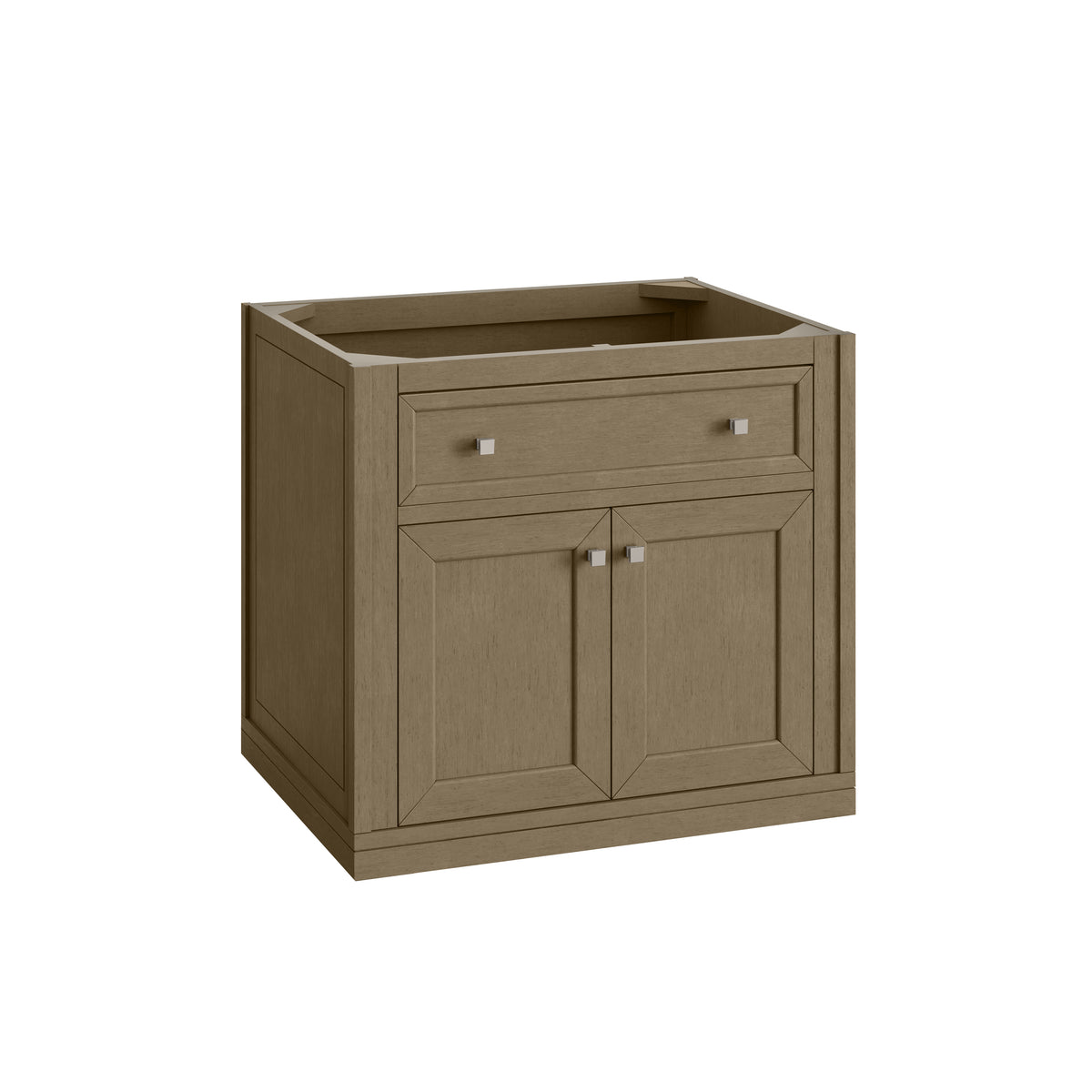 James Martin Vanities Chicago 30" Walnut Whisper Single Vanity With 3 CM Siberian Silestone Top