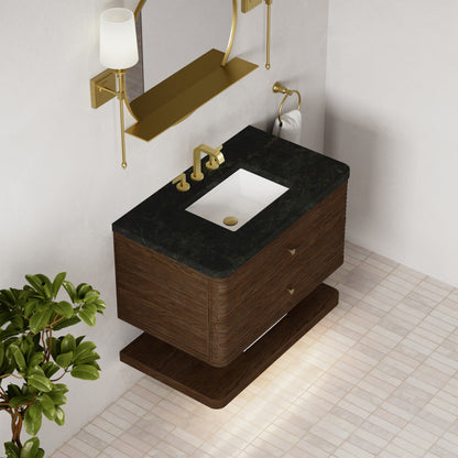 James Martin Vanities Allamari 36" Sable Single Vanity With 3 CM Phantome Eclos Top