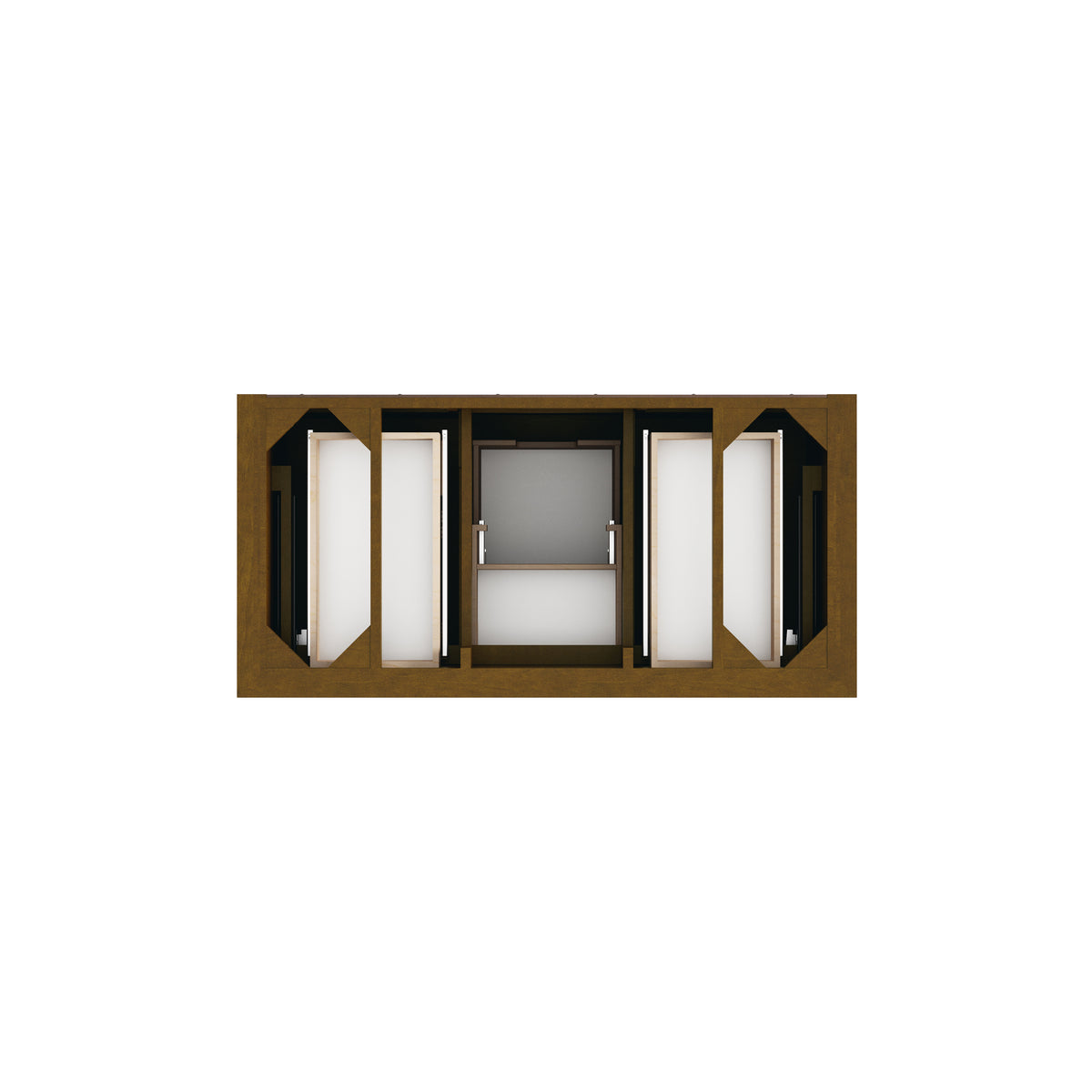 James Martin Vanities Brookfield 48" Honey Oak Single Vanity With 3 CM Siberian Silestone Top and FreePower Wireless Charger