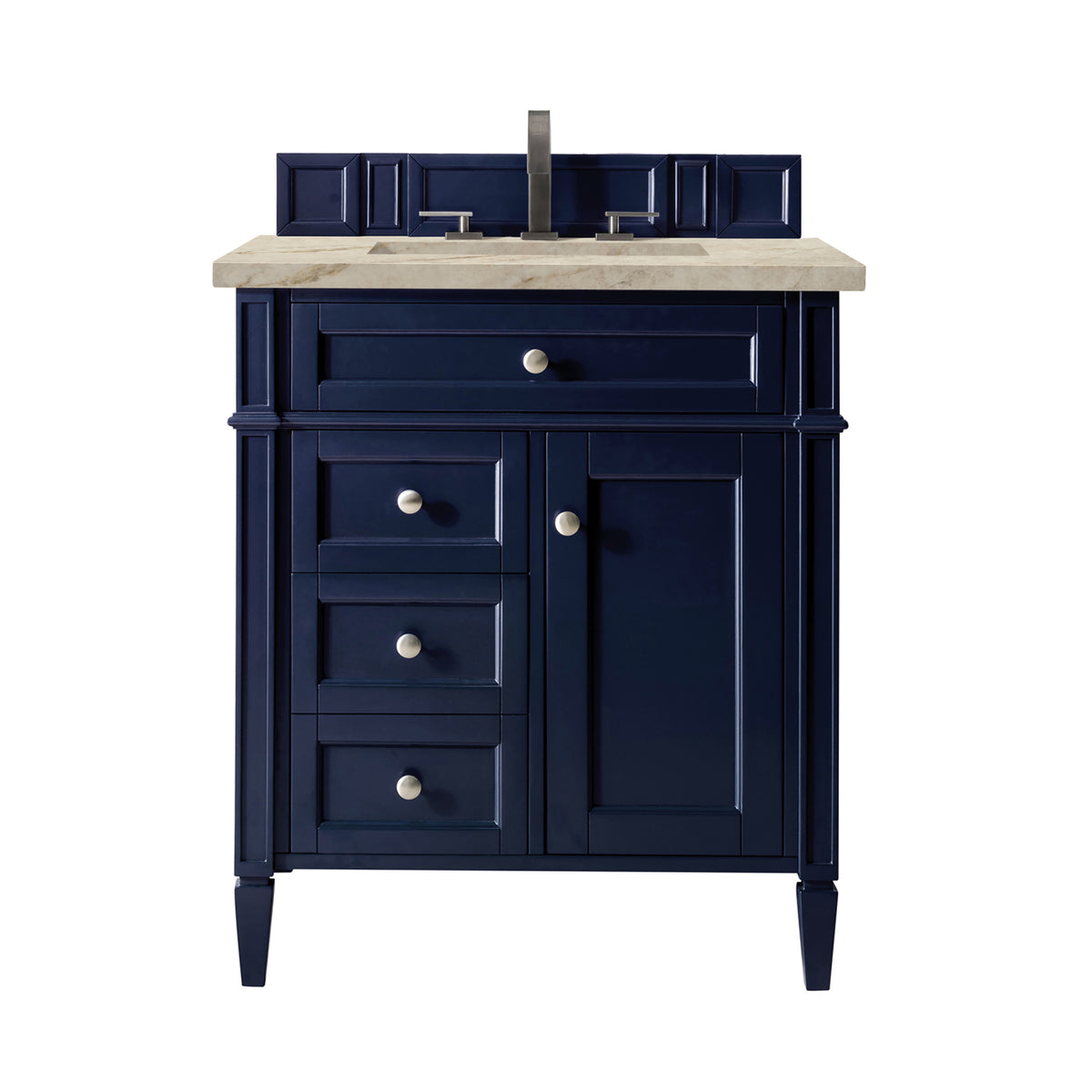 James Martin Vanities Brittany 30" Victory Blue Single Vanity With 3 CM Tajnar Eclos Top