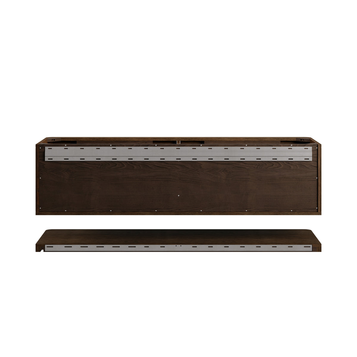 James Martin Vanities Allamari 72" Sable Double Vanity With 3 CM Siberian Silestone Top