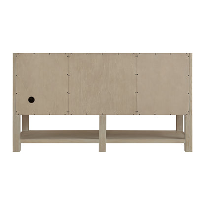 James Martin Vanities Breckenridge 60" Whitewashed Oak Double Vanity With 3cm Siberian Silestone Top