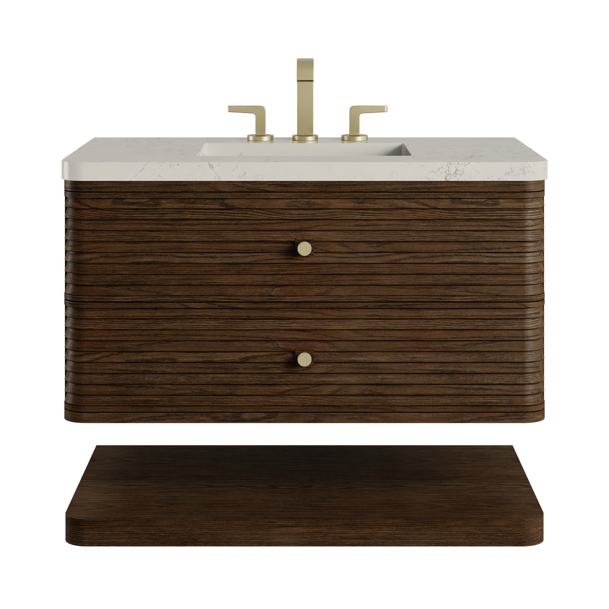 James Martin Vanities Allamari 36" Sable Single Vanity With 3 CM Siberian Silestone Top
