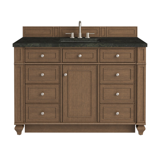 James Martin Vanities Bristol 48" Saddle Brown Single Vanity With 3 CM Phantome Eclos Top