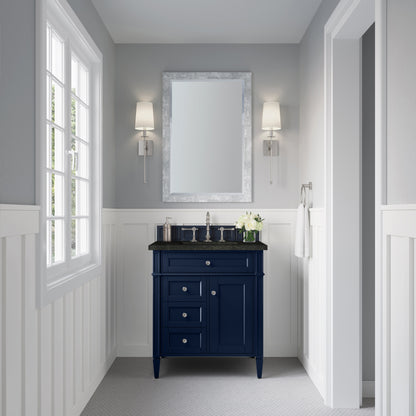 James Martin Vanities Brittany 30" Victory Blue Single Vanity With 3 CM Phantome Eclos Top
