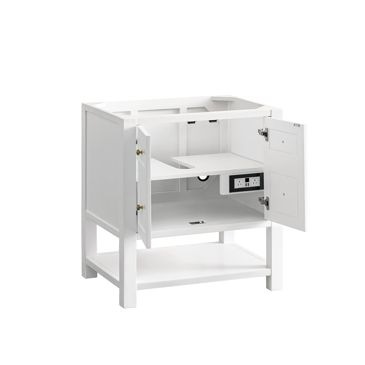 James Martin Vanities Breckenridge 30" Bright White Single Vanity With 3cm Phantome Eclos Top