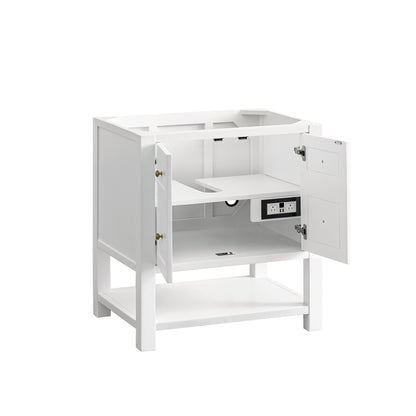 James Martin Vanities Breckenridge 30" Bright White Single Vanity With 3cm Tajnar Eclos Top
