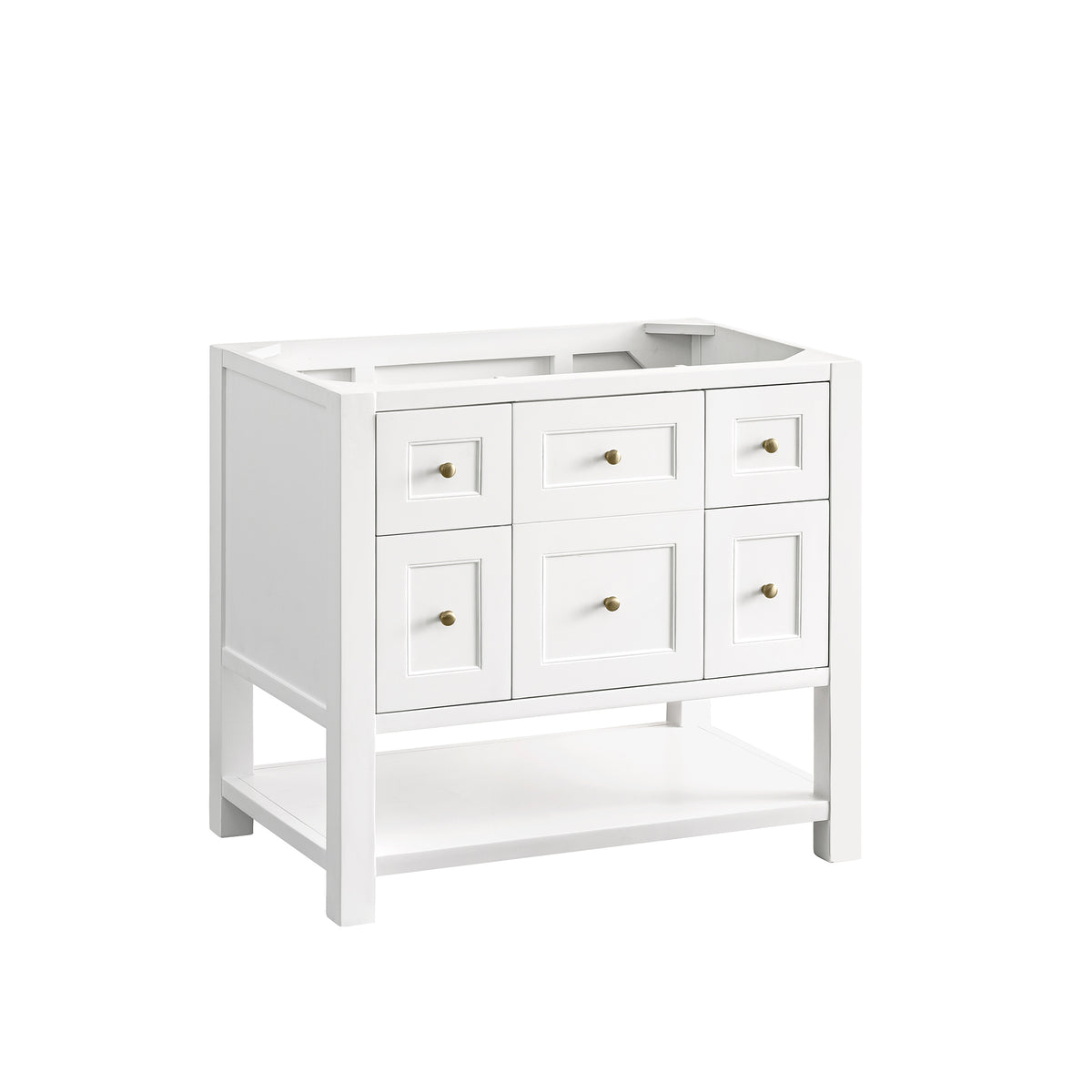 James Martin Vanities Breckenridge 36" Bright White Single Vanity With 3cm Tajnar Eclos Top
