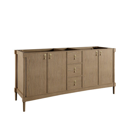 James Martin Vanities Kinnsden 72" Weathered Oak Double Vanity Cabinet