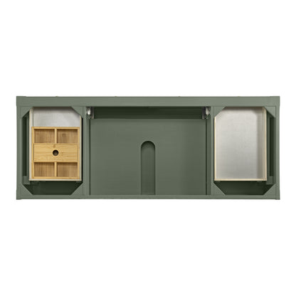 James Martin Vanities Breckenridge 60" Smokey Celadon Single Vanity With 3cm Siberian Silestone Top and FreePower Wireless Charger