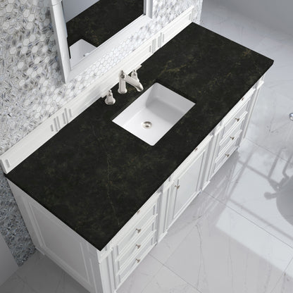 James Martin Vanities Bristol 60" Bright White Single Vanity With 3 CM Phantome Eclos Top