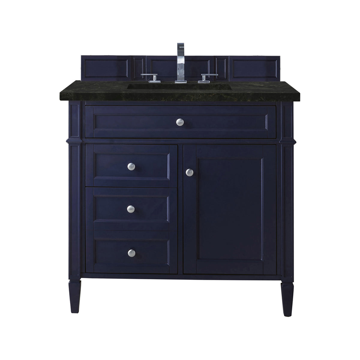 James Martin Vanities Brittany 36" Victory Blue Single Vanity With 3 CM Phantome Eclos Top