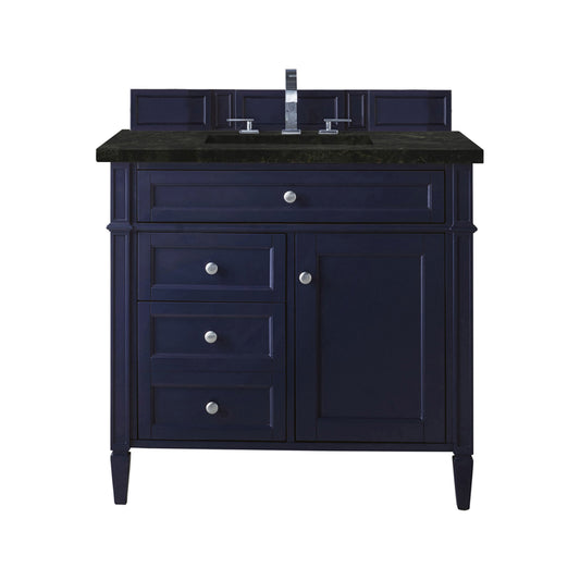 James Martin Vanities Brittany 36" Victory Blue Single Vanity With 3 CM Phantome Eclos Top