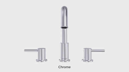 Lulani St. Lucia 8" Two Handle Widespread Brushed Nickel Bathroom Faucet
