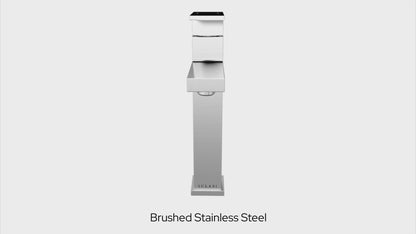 Lulani Santorini Single Handle Vessel Brushed Stainless Steel Bathroom Faucet