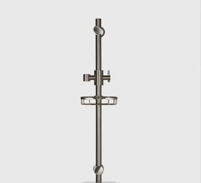PULSE ShowerSpas Adjustable Slide Bar With Built-in Soap Dish Shower System Accessory in Brushed Nickel Finish