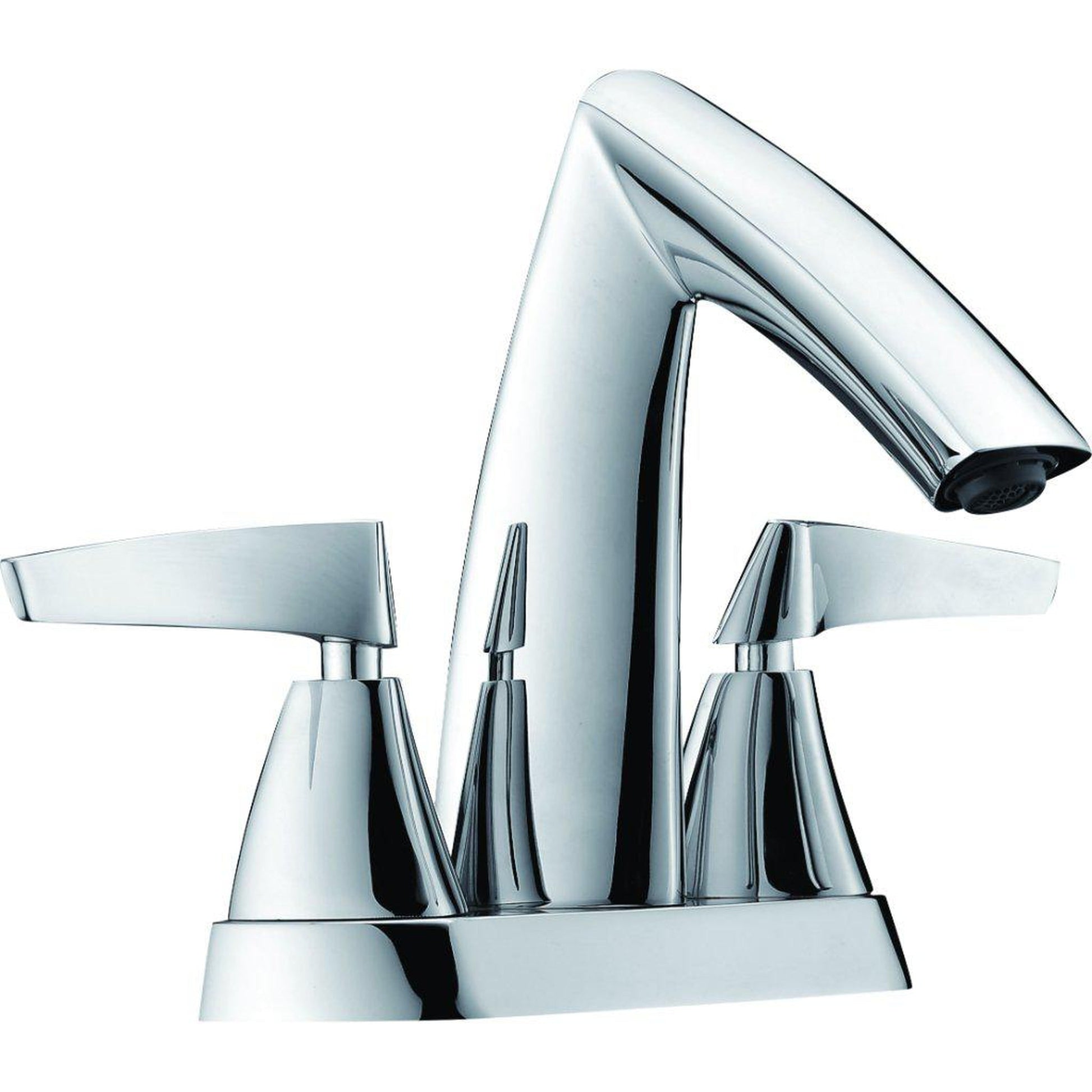 ALFI Brand AB1003-PC Polished Chrome Centerset Brass Bathroom Sink Faucet With Two Lever Handles