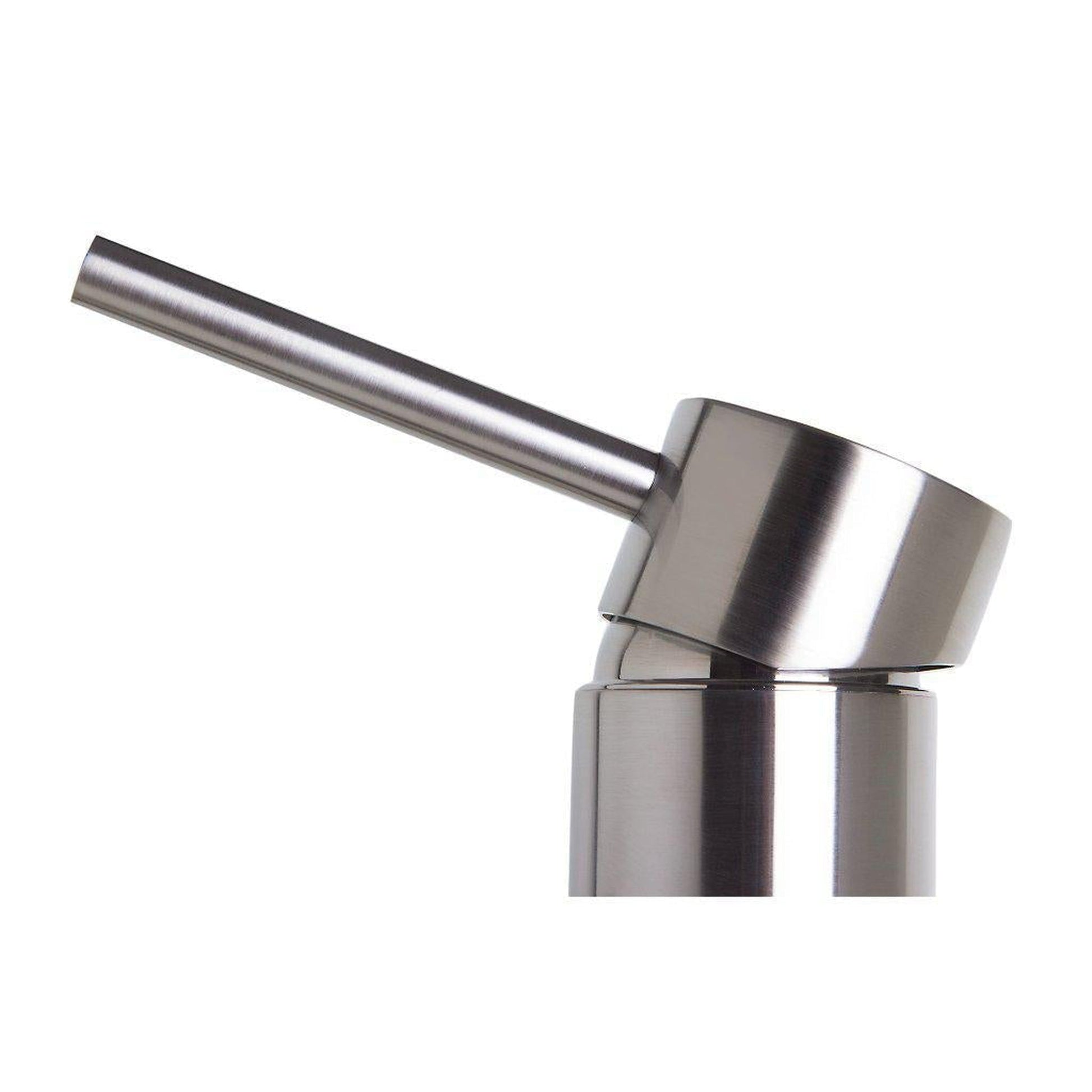 ALFI Brand AB1023-BN Brushed Nickel Vessel Round Spout Brass Bathroom Sink Faucet With Single Lever