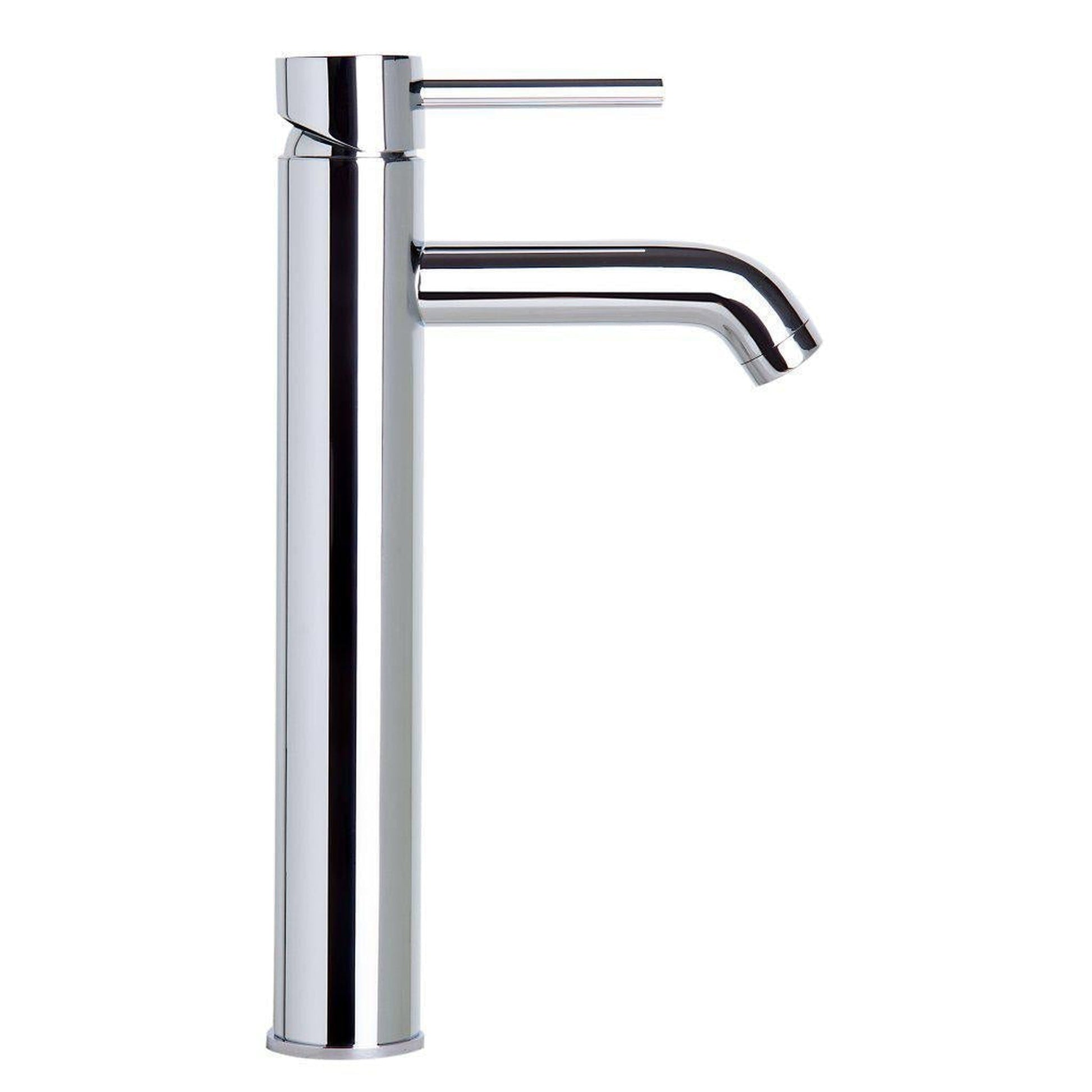 ALFI Brand AB1023-PC Polished Chrome Vessel Round Spout Brass Bathroom Sink Faucet With Single Lever