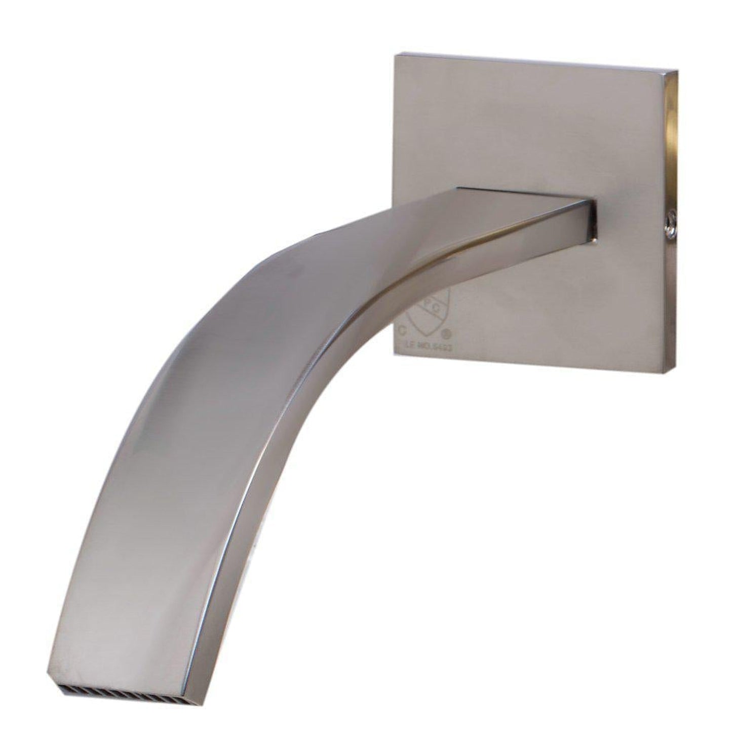 ALFI Brand AB1256-BN Brushed Nickel Wall-Mounted Square Curved Spout Brass Bathroom Sink Faucet With Single Lever