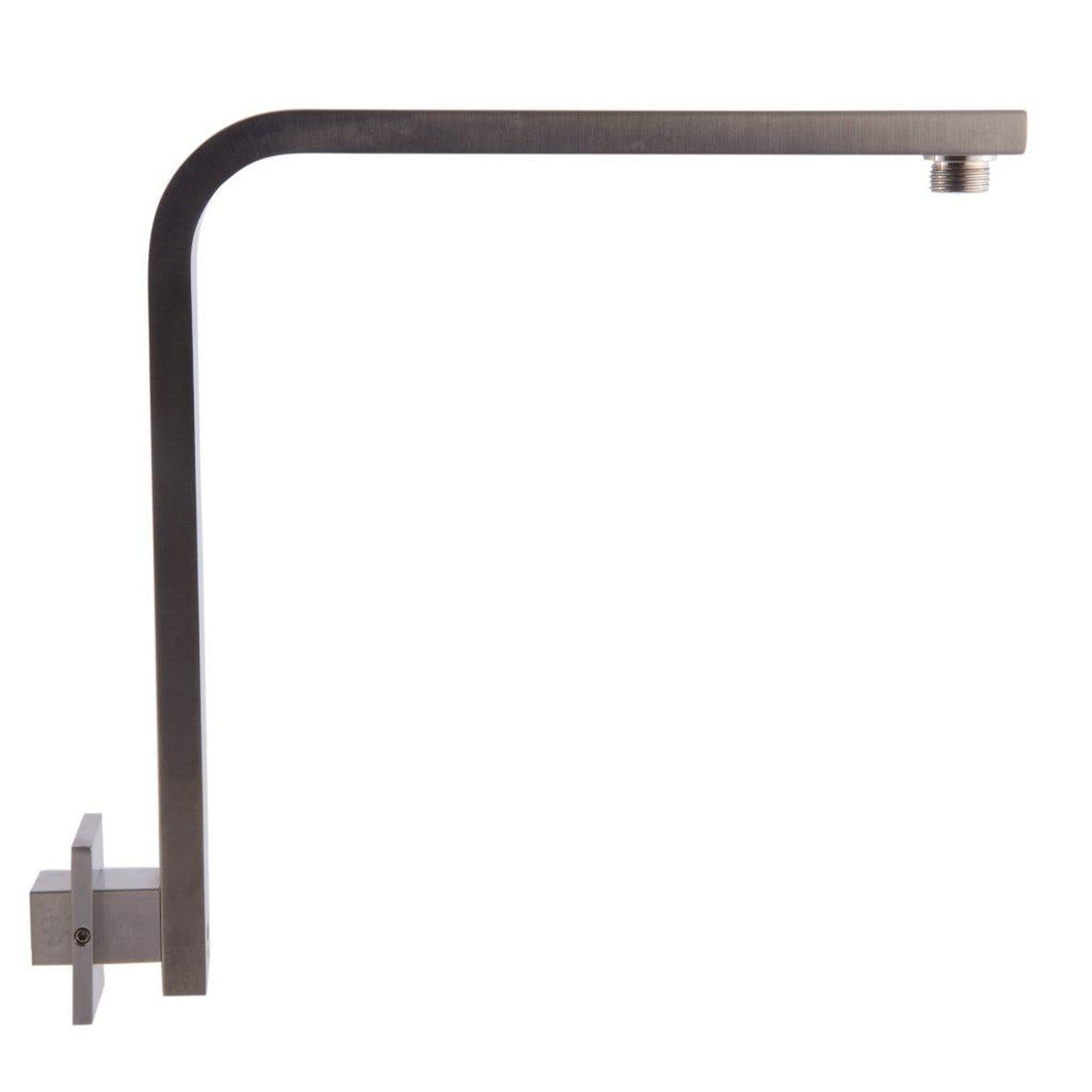 ALFI Brand AB12GSW-BN 12" Brushed Nickel Wall-Mounted Square Solid Brass Raised Shower Arm