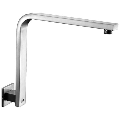 ALFI Brand AB12GSW-BN 12" Brushed Nickel Wall-Mounted Square Solid Brass Raised Shower Arm