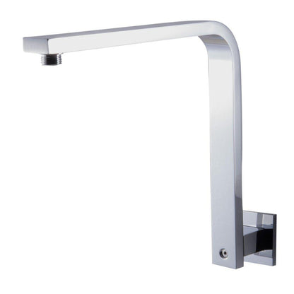 ALFI Brand AB12GSW-PC 12" Polished Chrome Wall-Mounted Square Solid Brass Raised Shower Arm