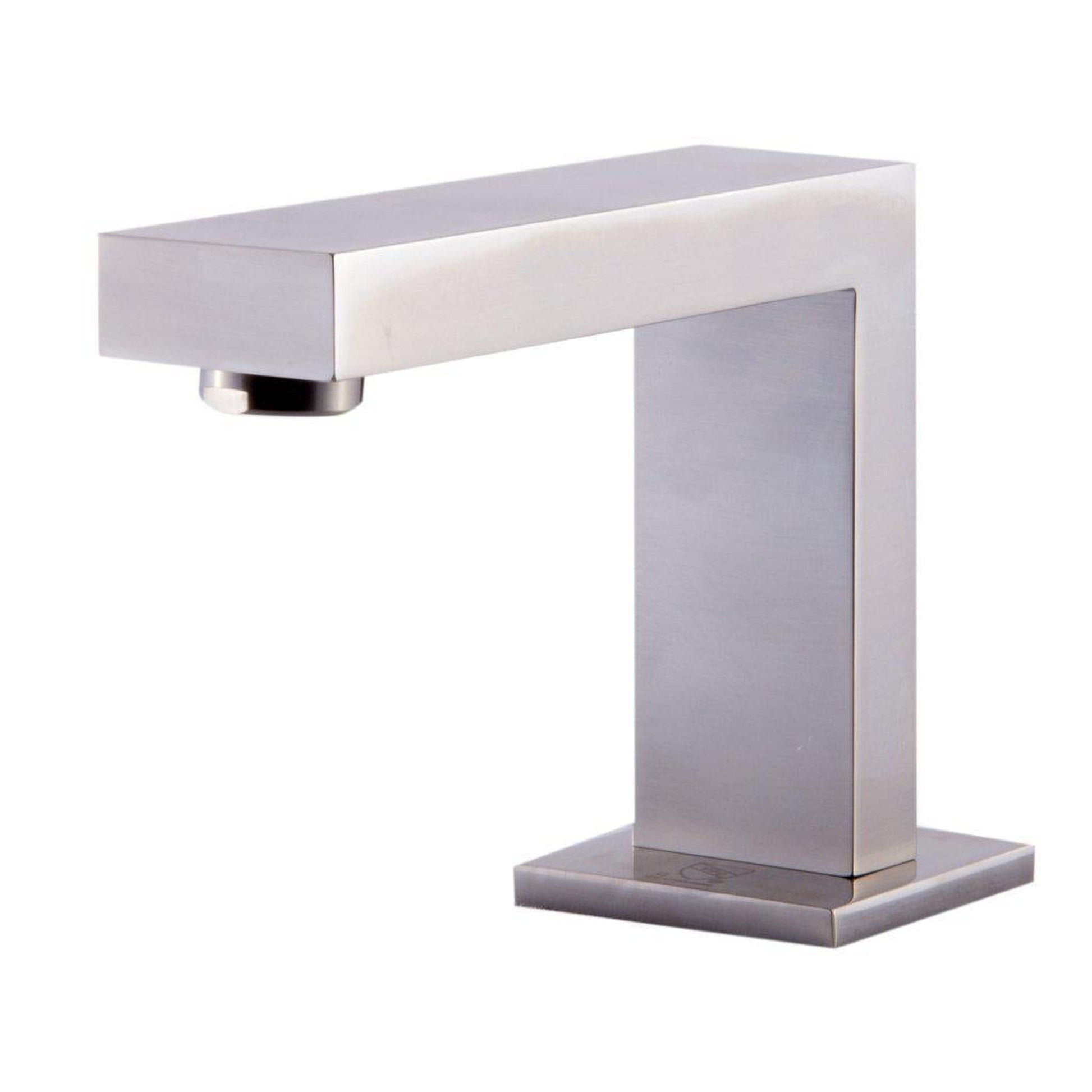 ALFI Brand AB1322-BN Brushed Nickel Widespread Square Spout Brass Bathroom Sink Faucet With Double Knob