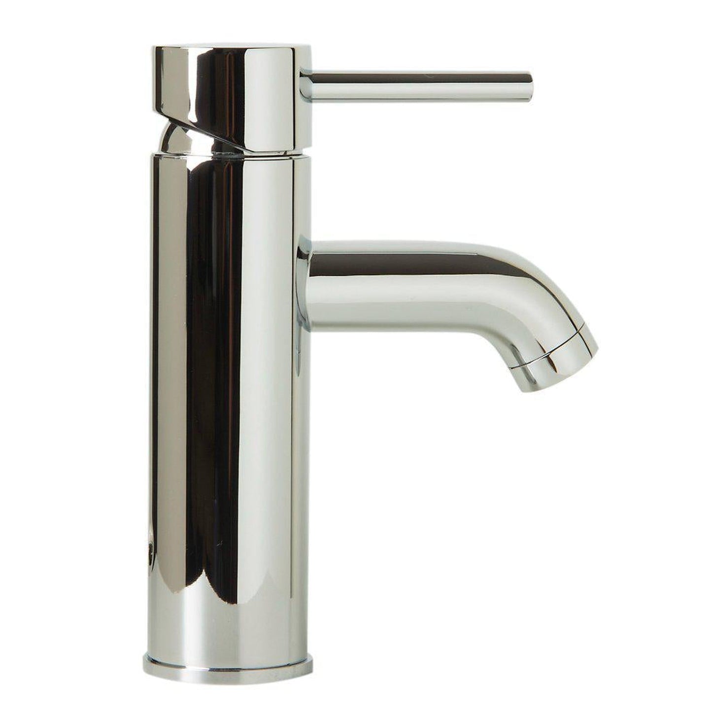 ALFI Brand AB1433-PC Polished Chrome Single Hole Round Spout Brass Bathroom Sink Faucet With Single Lever