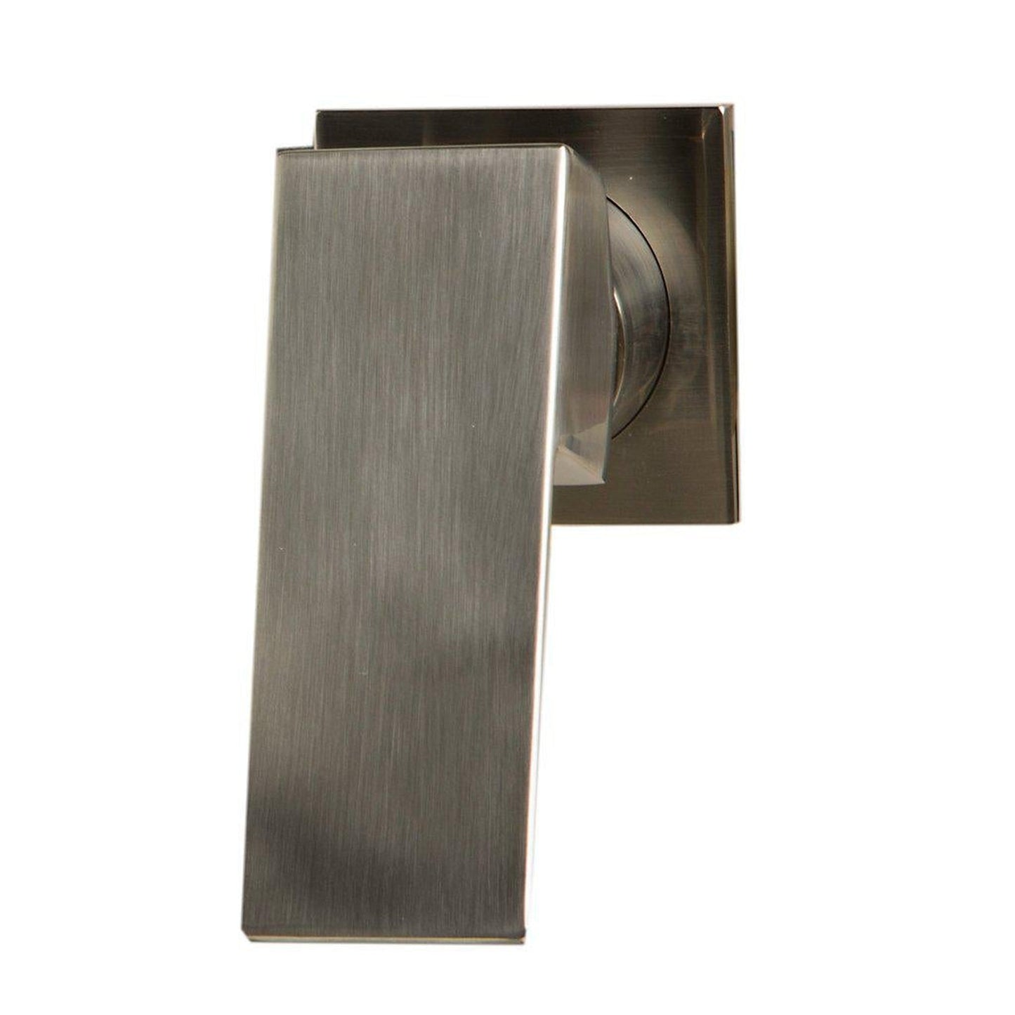 ALFI Brand AB1468-BN Brushed Nickel Wall-Mounted Square Spout Brass Bathroom Sink Faucet With Single Lever