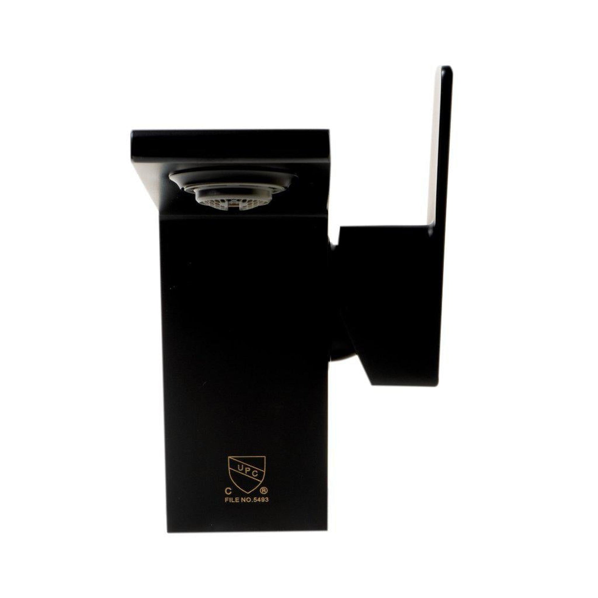 ALFI Brand AB1470-BM Black Matte Single Hole Brass Bathroom Sink Faucet With Single Lever