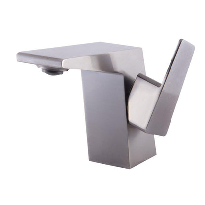 ALFI Brand AB1470-BN Brushed Nickel Single Hole Brass Bathroom Sink Faucet With Single Lever