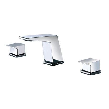 ALFI Brand AB1471-PC Polished Chrome Widespread Brass Bathroom Sink Faucet With Double Knob