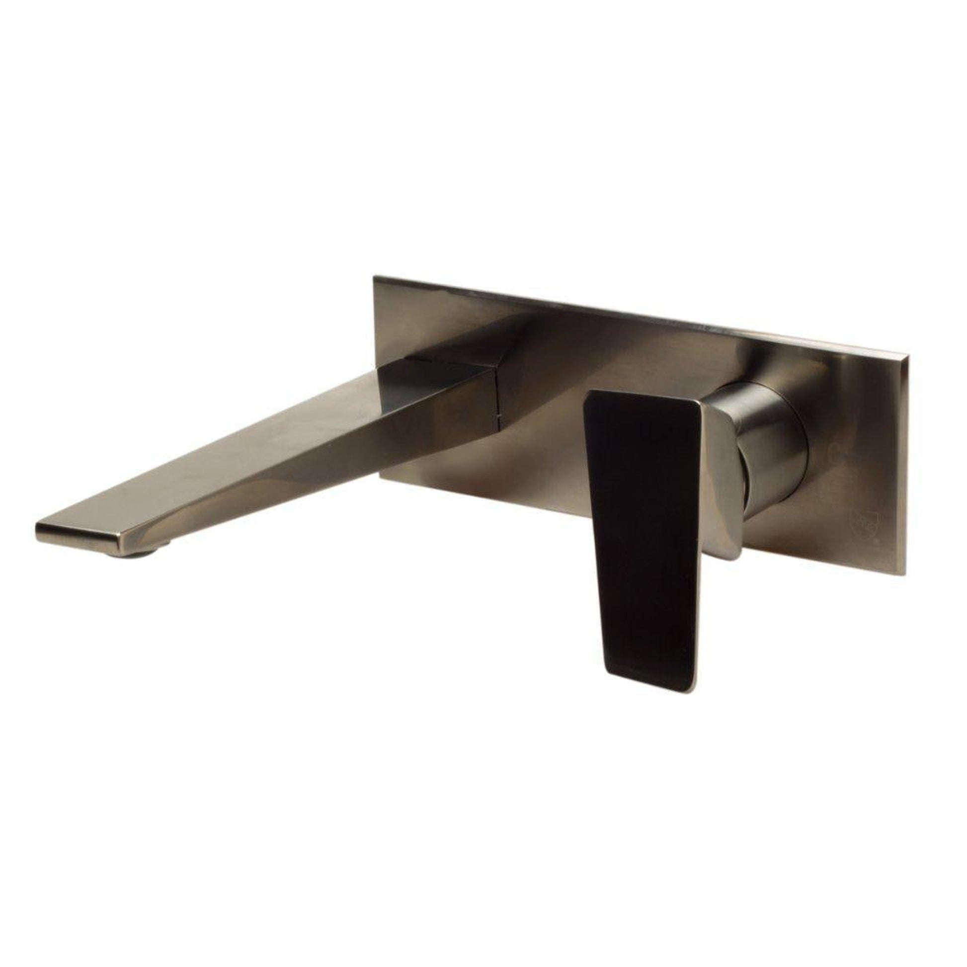 ALFI Brand AB1472-BN Brushed Nickel Wall-Mounted Brass Bathroom Sink Faucet With Single Lever