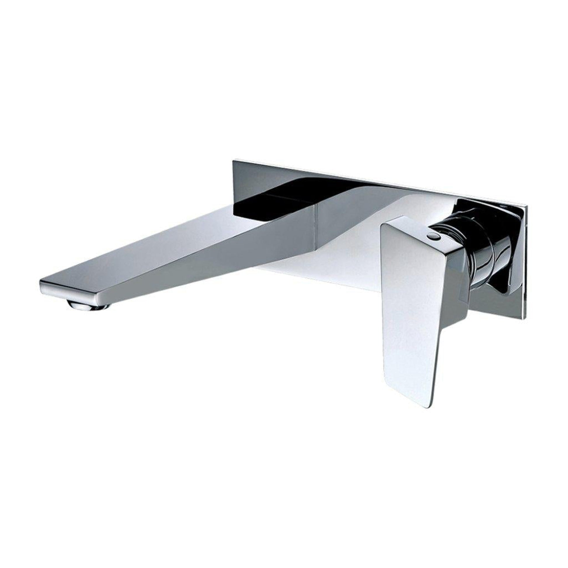 ALFI Brand AB1472-PC Polished Chrome Wall-Mounted Brass Bathroom Sink Faucet With Single Lever